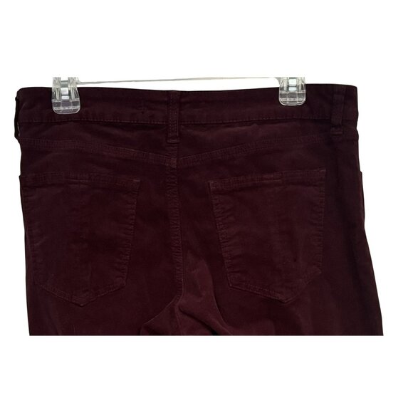 Prosperity Womens Burgundy Boot Cut Corduroy Pants  Sz 12/31 Casual Trousers - Picture 3 of 5